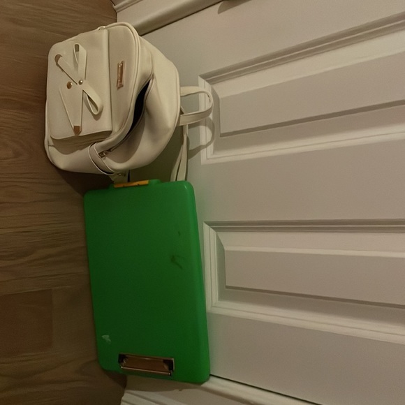 Ivory White & Gold Bow Mini Backpack - Picture 10 of 12